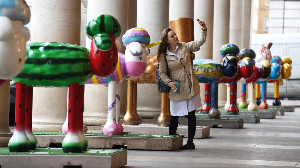 120 Shaun the Sheep sculptures on display at Covent Garden, London