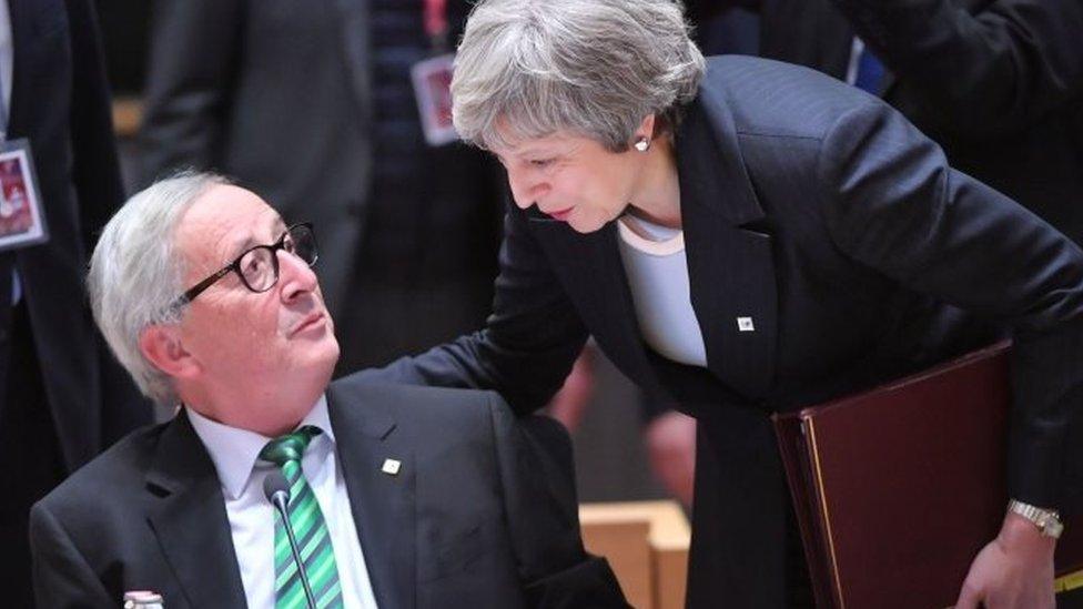 Jean-Claude Juncker with Theresa May