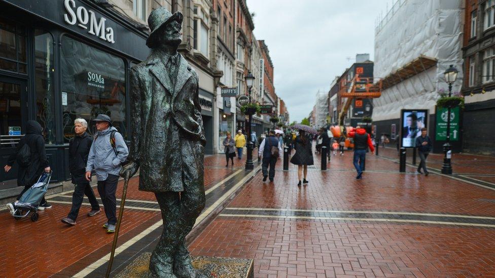 James Joyce statue in central Dublin