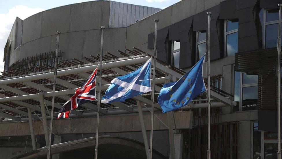 flags at Holyrood