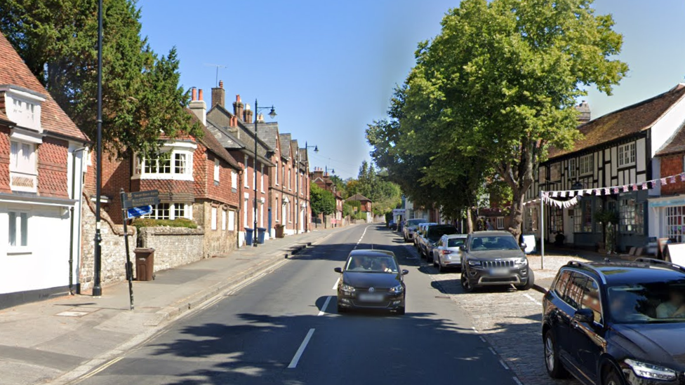 Haslemere High Street in the sunshine
