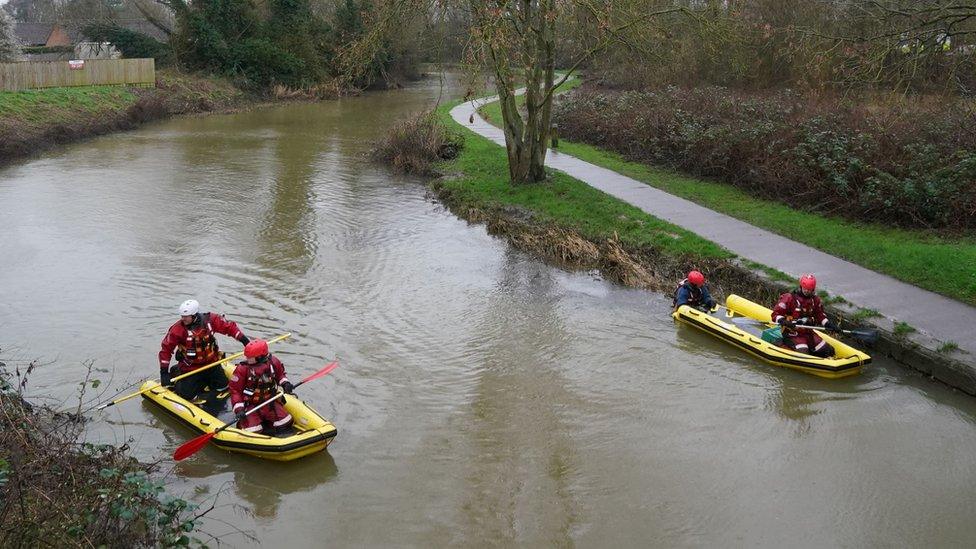 Search boats in the river