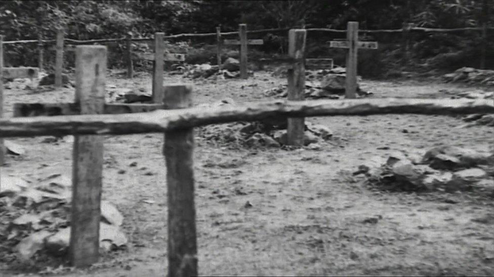 Graves of forced labour in Thailand