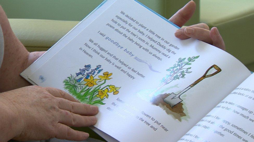 A book in the specialist perinatal unit used to held bereaved parents