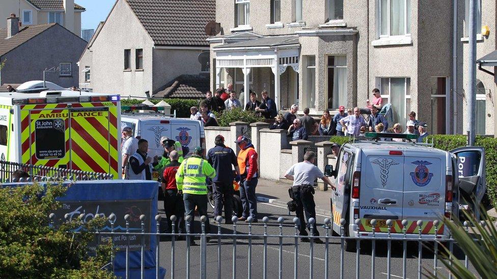 Scene of NW200 crash in Portrush