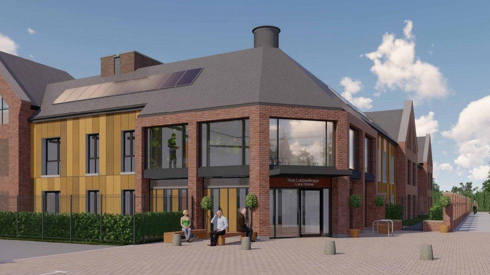 Artist's impression of the new care home at New Lubbesthorpe