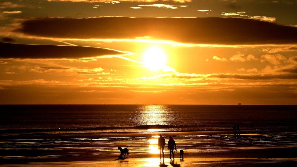 Sunset on a beach