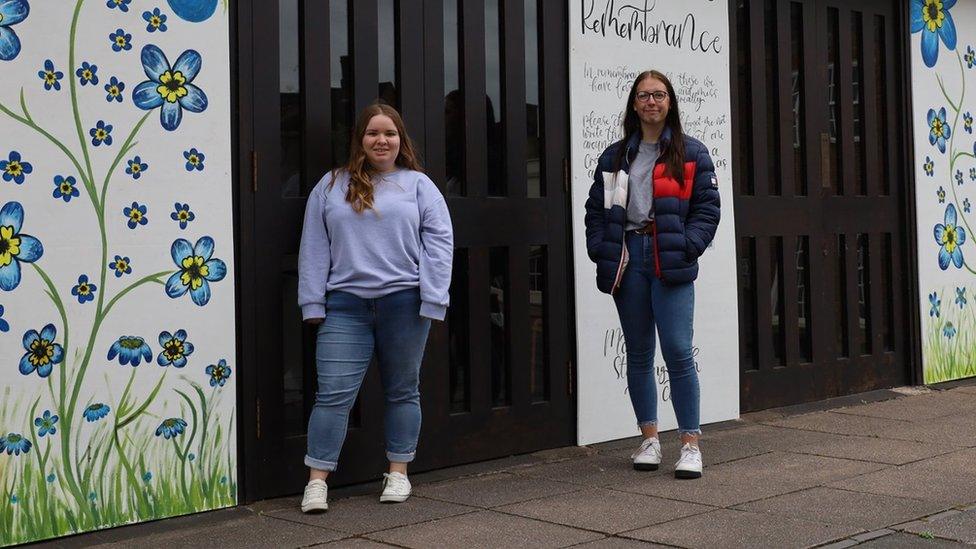 Phoebe Boden and Alice Wright who created the work