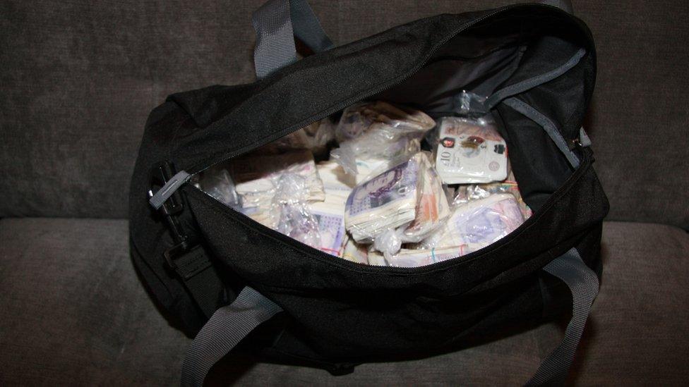 Bag full of cash