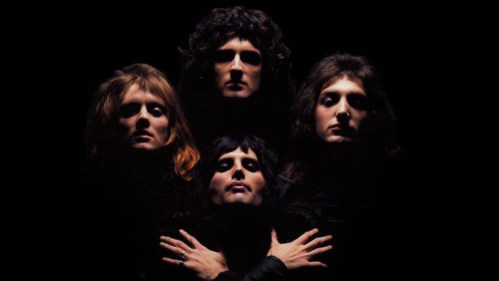 Queen in the video for Bohemian Rhapsody