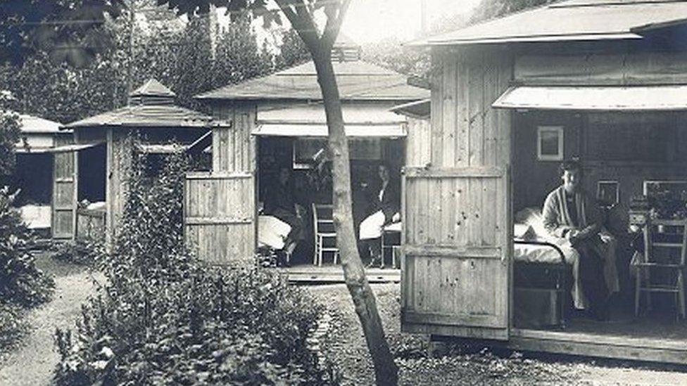 Huts at Papworth Hospital