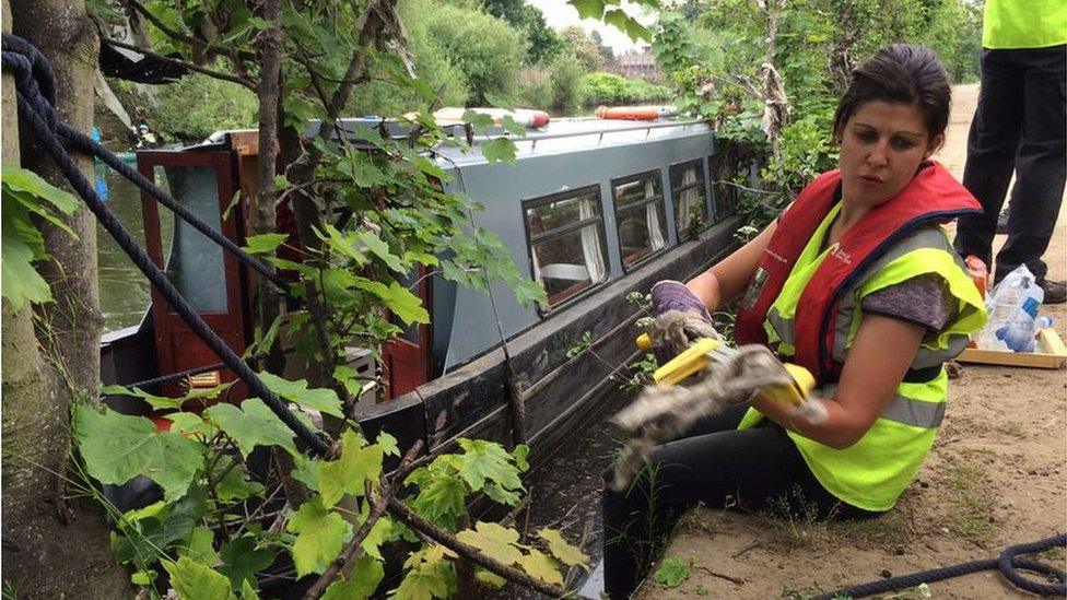 Volunteers cleaned up the stretch of River Aire from the Royal Armouries to Knostrop Quay