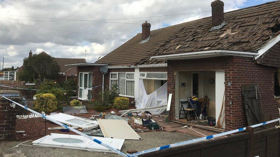 Hawthorn Road bungalow after suspected gas explosion