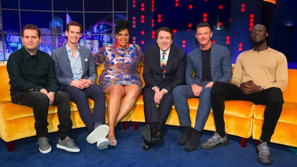 Adam Kay, Andy Murray, Desiree Burch, Jonathan Ross, Luke Evans and Stormzy