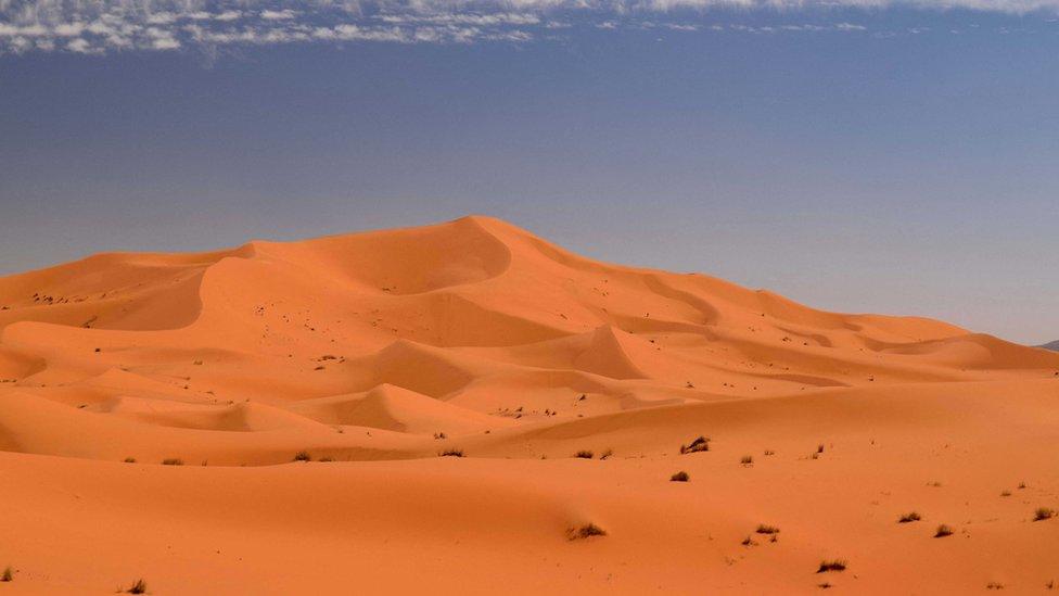 Lala Lallia star dune of the Sahara Desert, in Erg Chebbi, Morocco