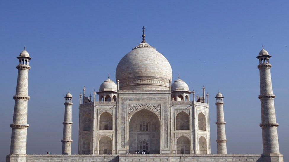 The Taj Mahal is located in the northern Indian city of Agra