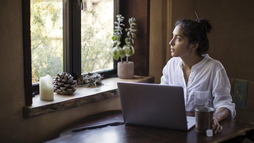 Student with laptop