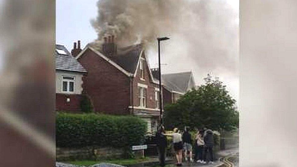 Smoke coming from house roof