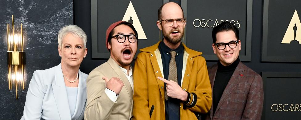 Jamie Lee Curtis, Daniel Kwan, Daniel Scheinert, and Jonathan Wang