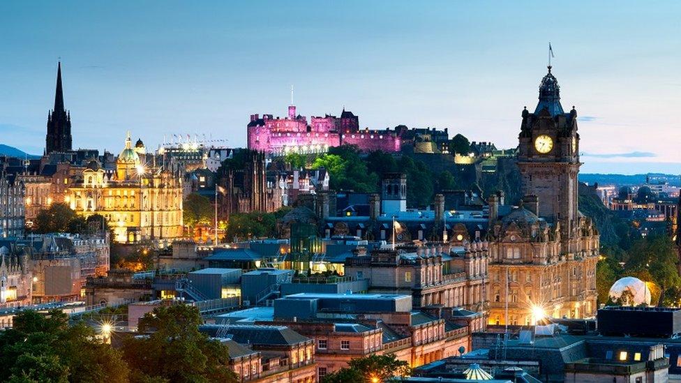 Edinburgh at night