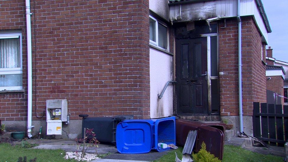 A petrol bomb attack caused significant damage to a house in Dicksonia Drive in Newtownards on Saturday