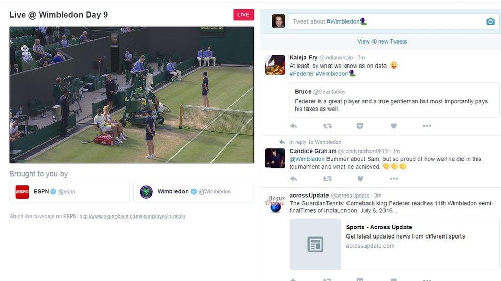 Wimbledon on Twitter