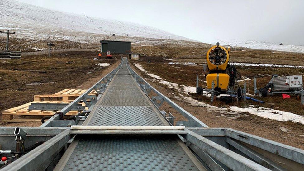 Snow-making at Nevis Range