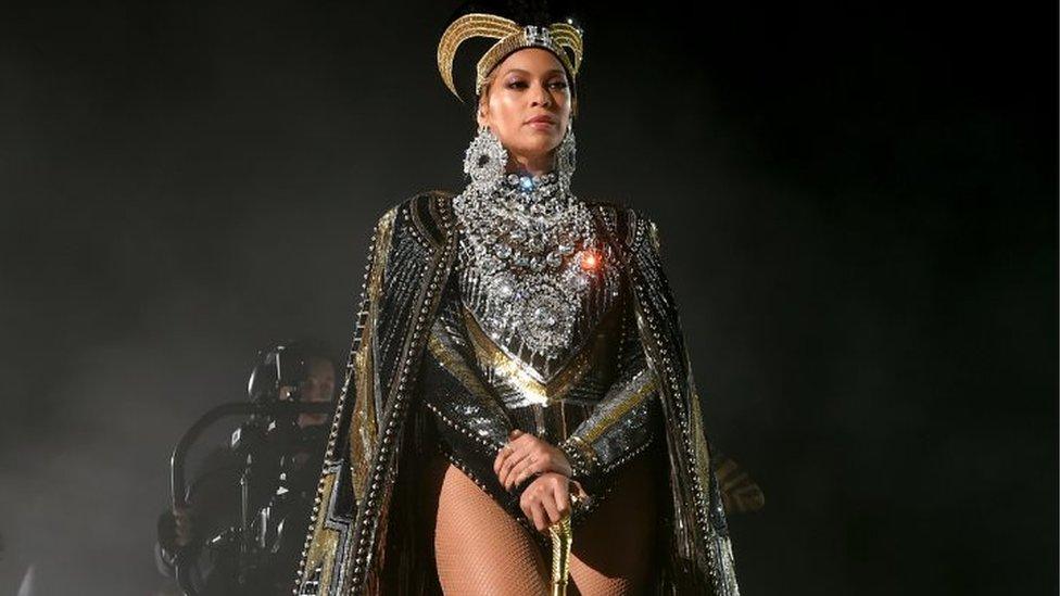 Beyonce performing at Coachella