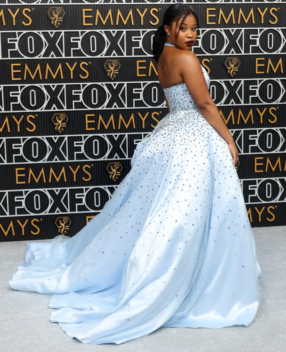 Dominique Fishback attends the 75th Primetime Emmy Awards in Los Angeles, California, U.S. January 15, 2024