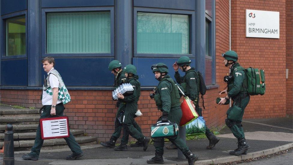 Paramedics and Tornado teams were called to the prison