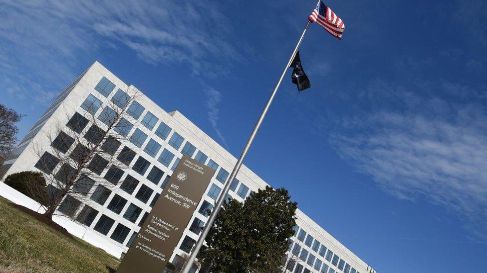 Federal Aviation Administration (FAA) building is seen at 600 Independence Avenue in Washington, DC