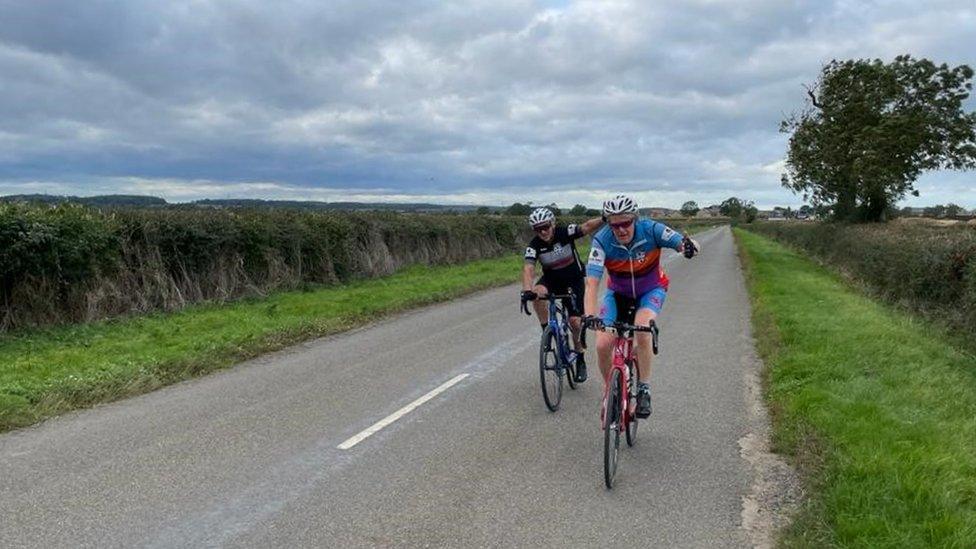 Peter Tubb and Keith Lunn on the first part of the challenge