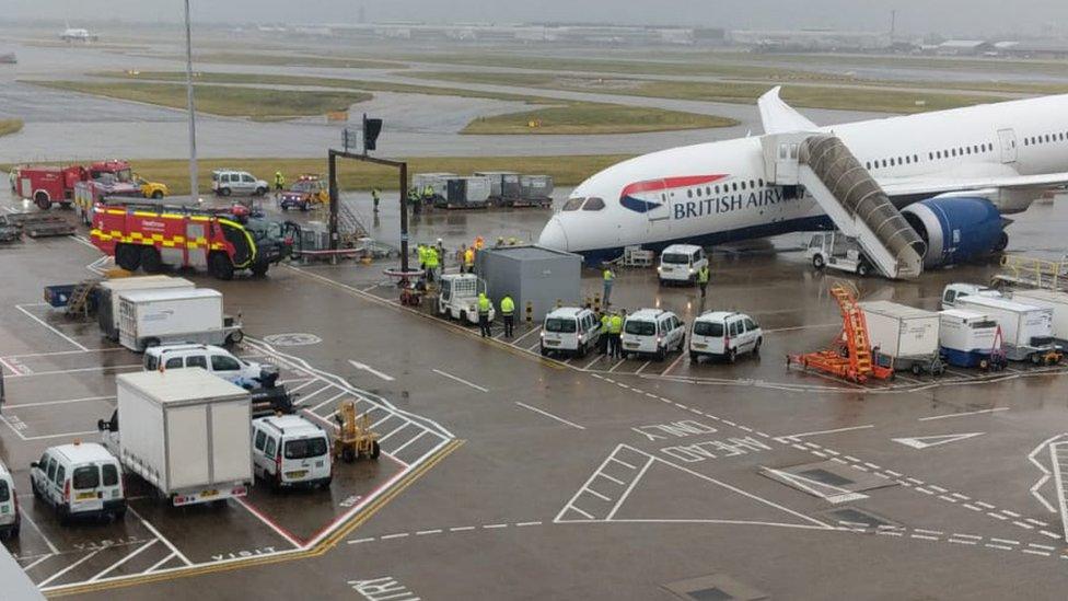 Nosedived plane