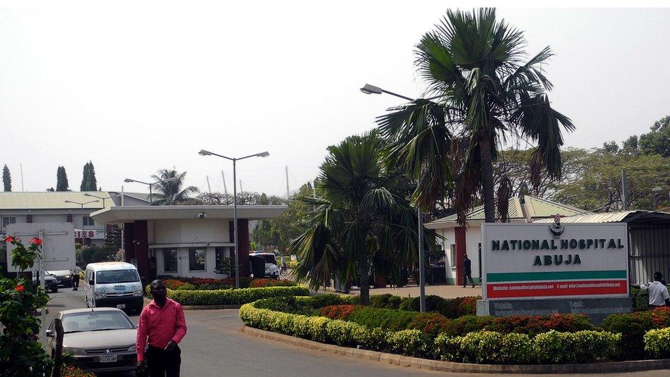 Entrance to the National Hospital in Abuja.