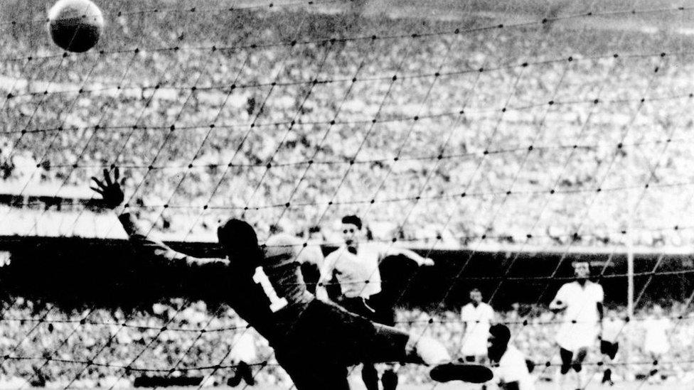 Uruguay play Brazil at the Maracanã Stadium