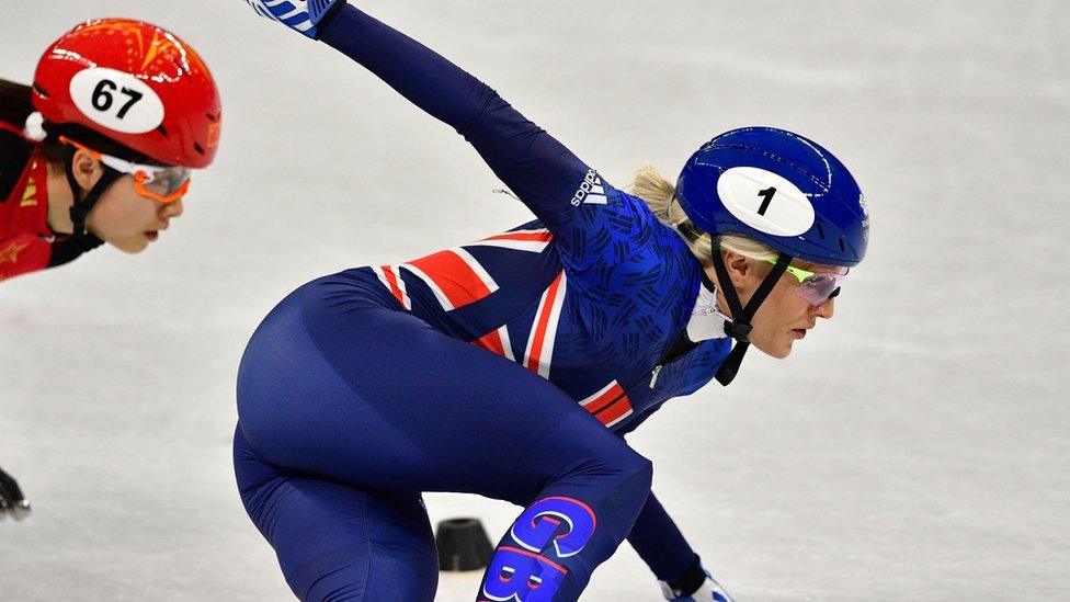 Christine in the 500m qualifying rounds