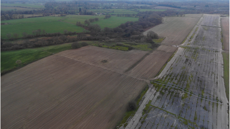 Wisley Airfield from the sky