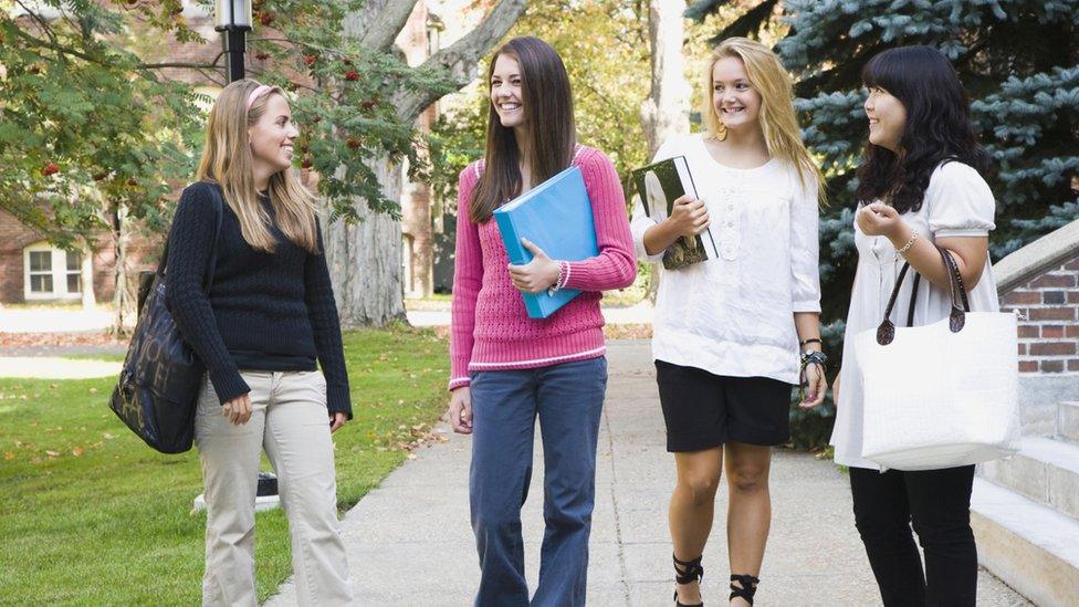 Students on campus