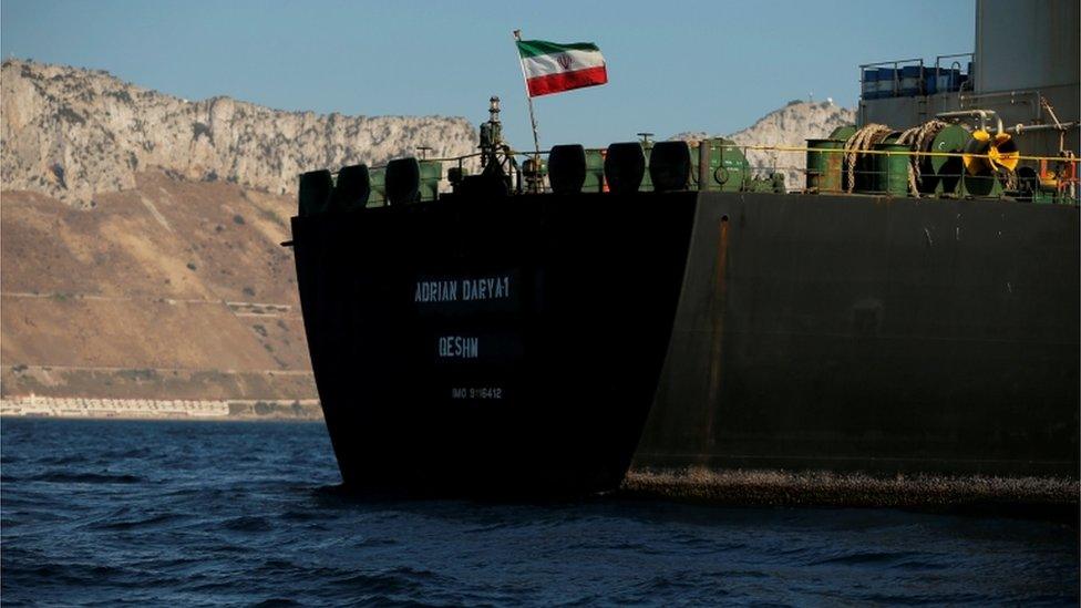 Adrian Darya 1 photographed as it left Gibraltar in August