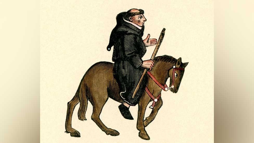 The Friar, Canterbury Tales, from a 19th Century illustration