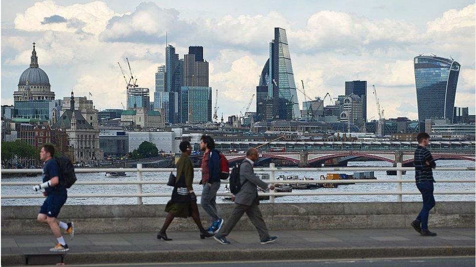 City view from Waterloo Bridge