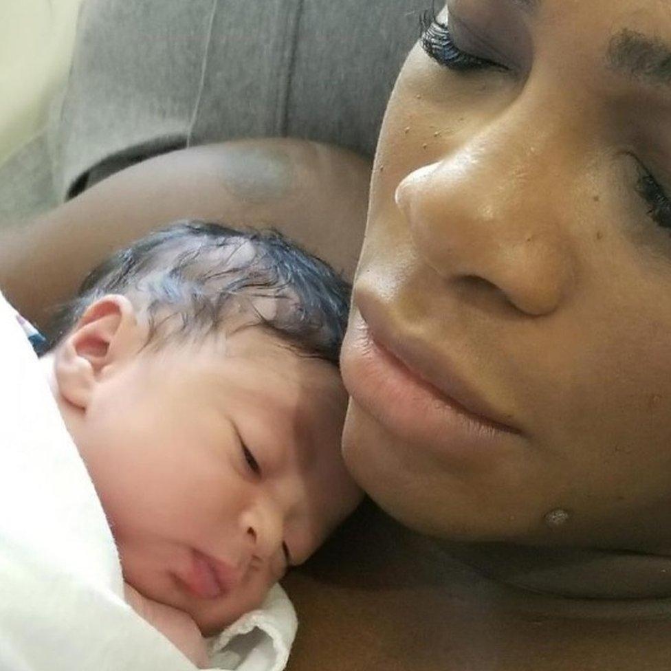 Serena Williams and baby Alexis