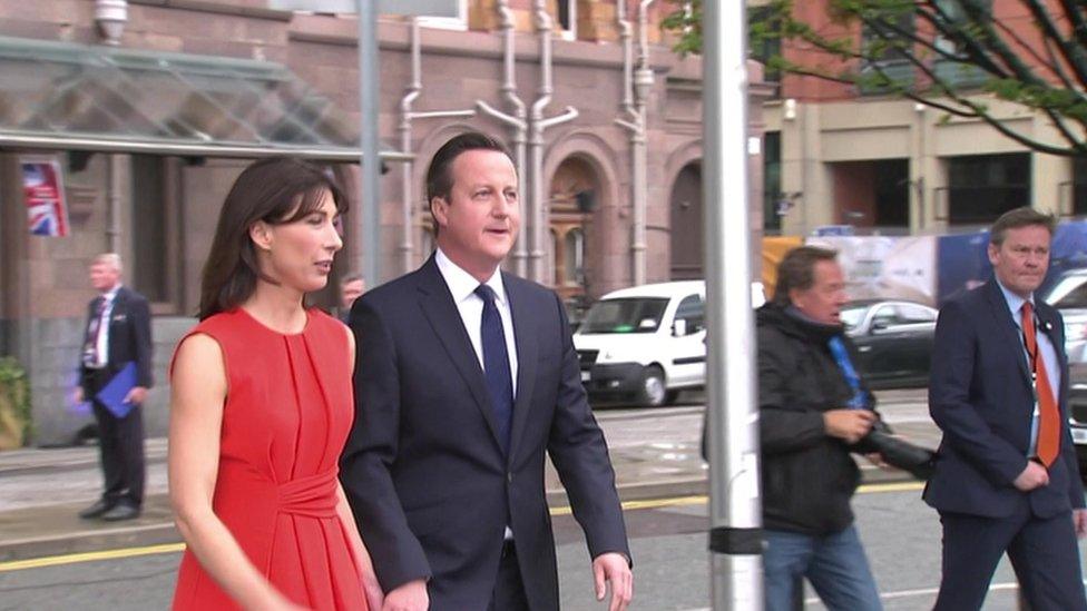 David Cameron arrives