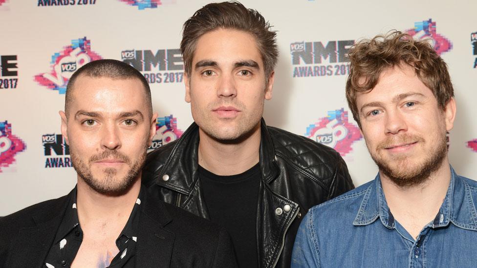 Busted (l-r) Matt Willis, Charlie Simpson and James Bourne