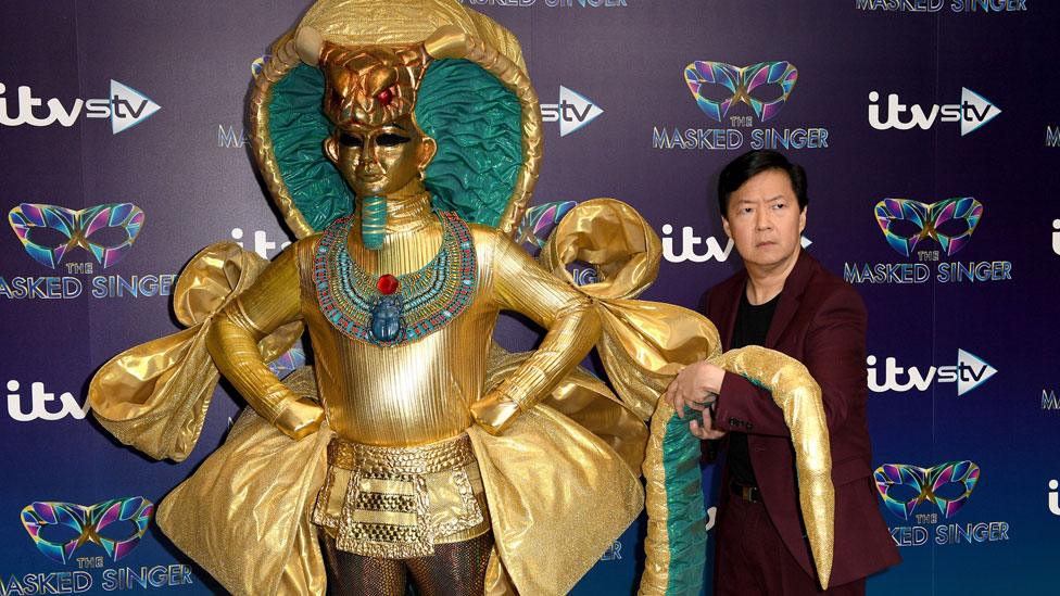 Ken Jeong with 'Pharoah'