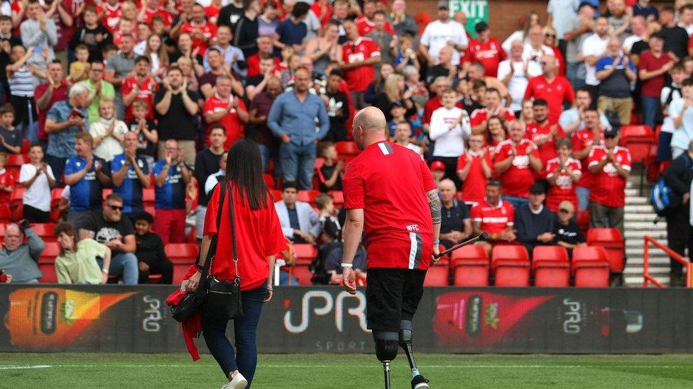 Ben's walk on the pitch