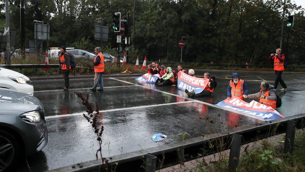 Insulate Britain protest near Heathrow