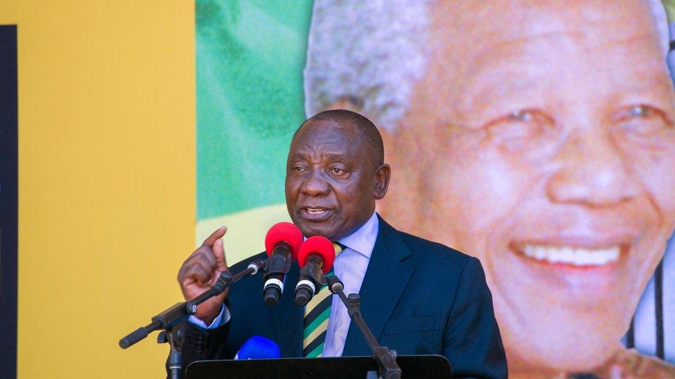 President of South Africa Cyril Ramaphosa during a speech