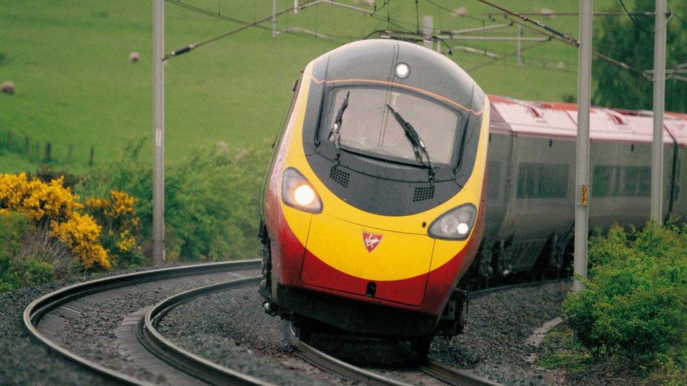 Pendolino train tilting