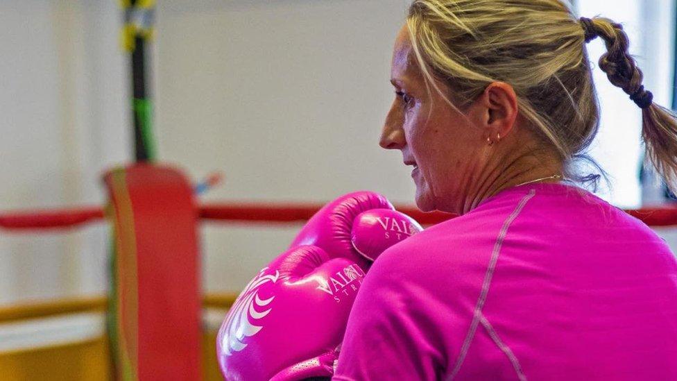 A boxer at Pyramid Boxing Club